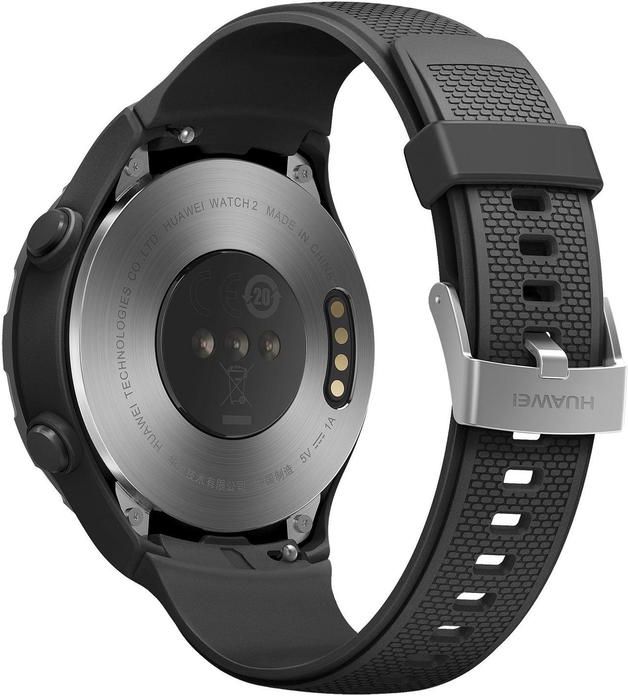 Alt view image 6 of 6 - Huawei Smart Watch 2 Carbon Black - Compatible with Android and iOS