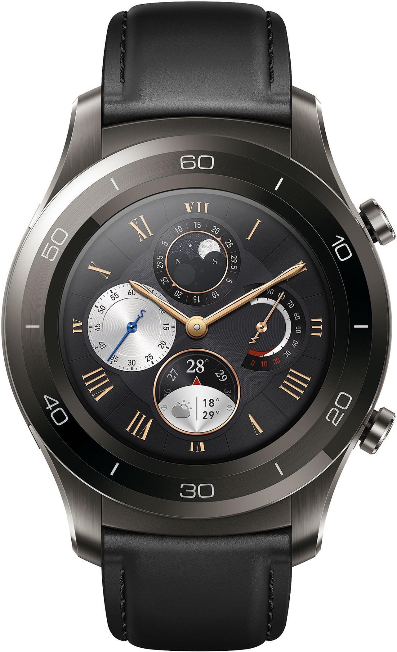 Main image of Huawei Smart Watch 2 Classic Titanium Grey Model 55021800 - Compatible with Android and iOS (US Warranty)