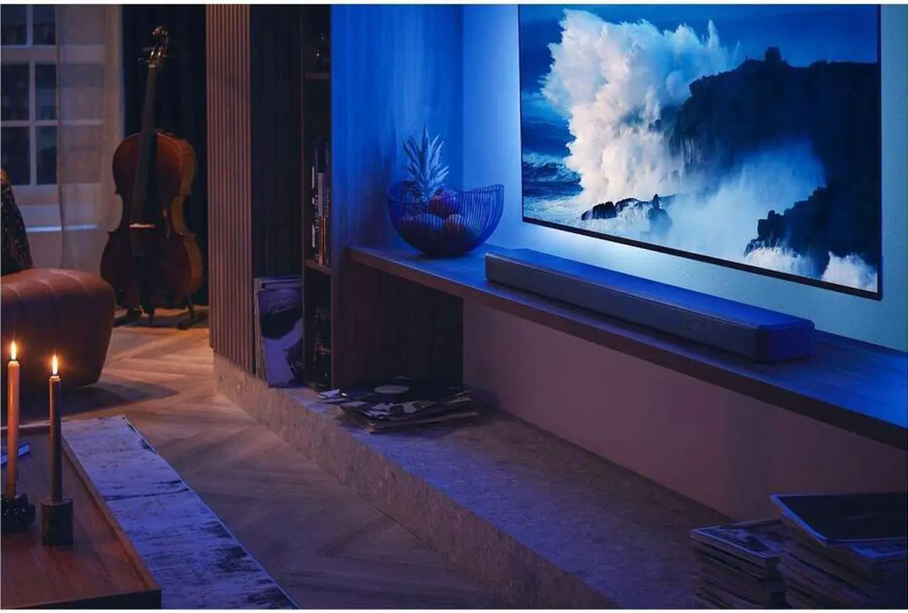 Alt view image 8 of 8 - Philips Fidelio 7.1.2 Bluetooth Sound Bar Speaker - 310 W RMS - Alexa, Google Assistant Supported - Black  TAFB1/37