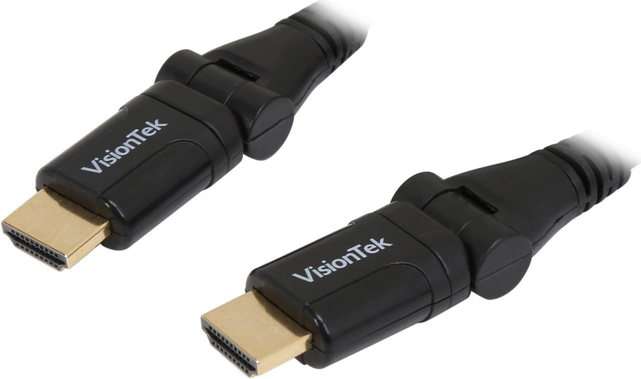 VisionTek 900750 10 ft. Black HDMI Pivot Cable 10 ft (M/M) Male to Male