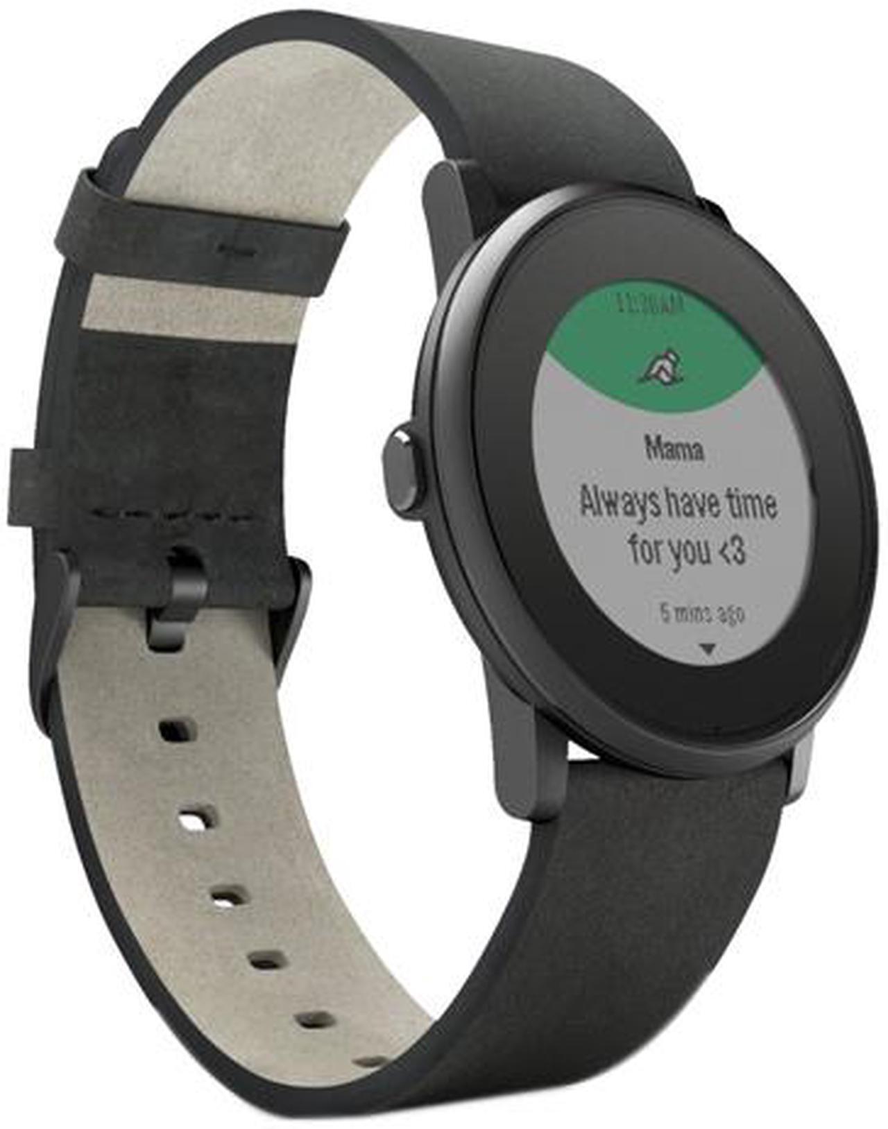 Alt view image 4 of 5 - Pebble Time Round 20mm Smartwatch - Black