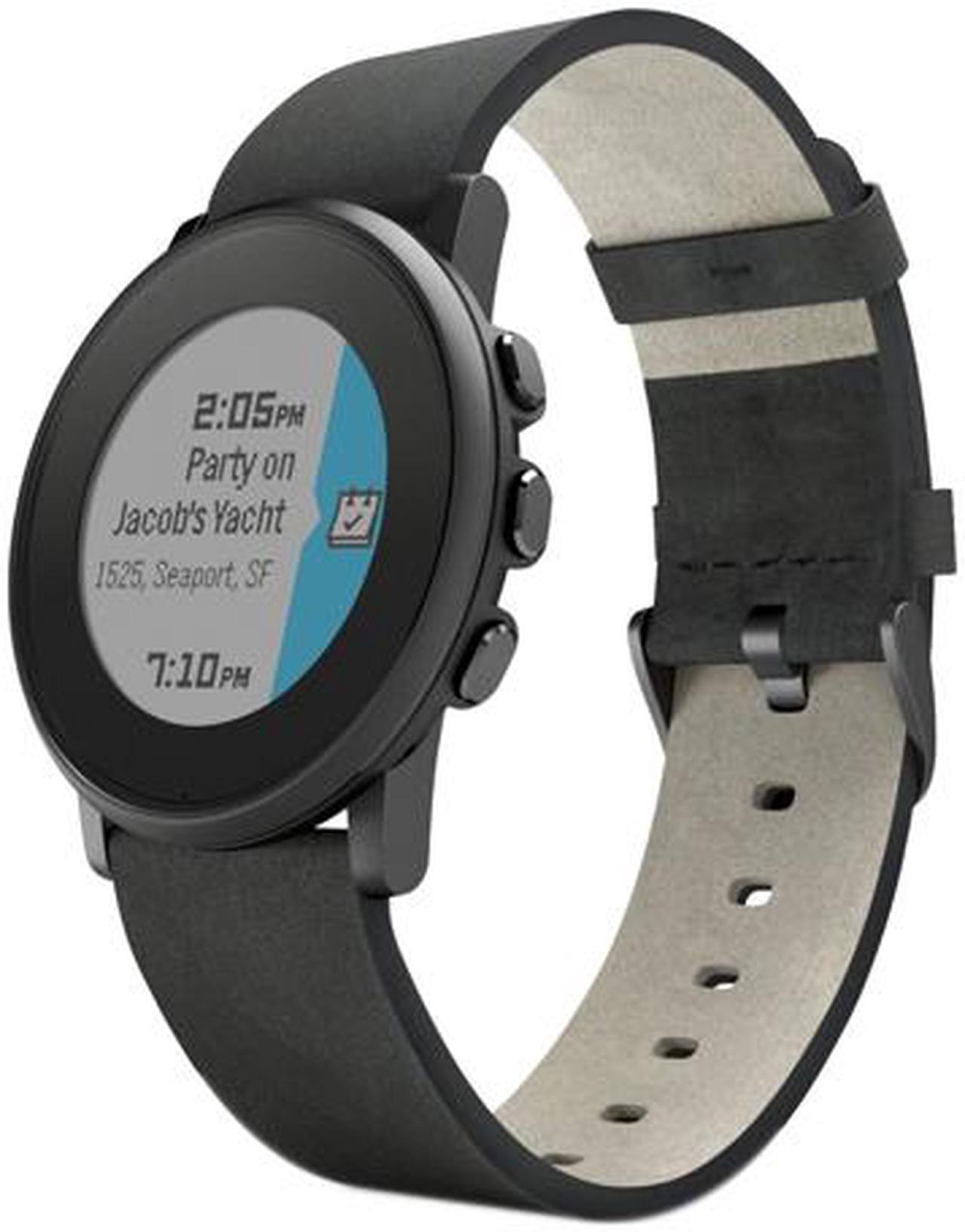 Alt view image 2 of 5 - Pebble Time Round 20mm Smartwatch - Black