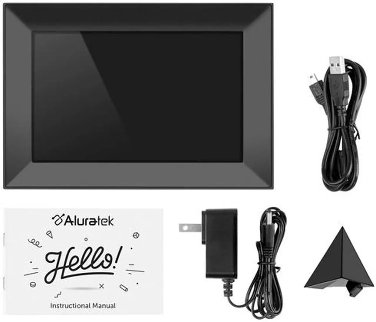 Aluratek 8 WIFI Digital Photo Frame w/ Touchscreen IPS Display & 16 GB ...