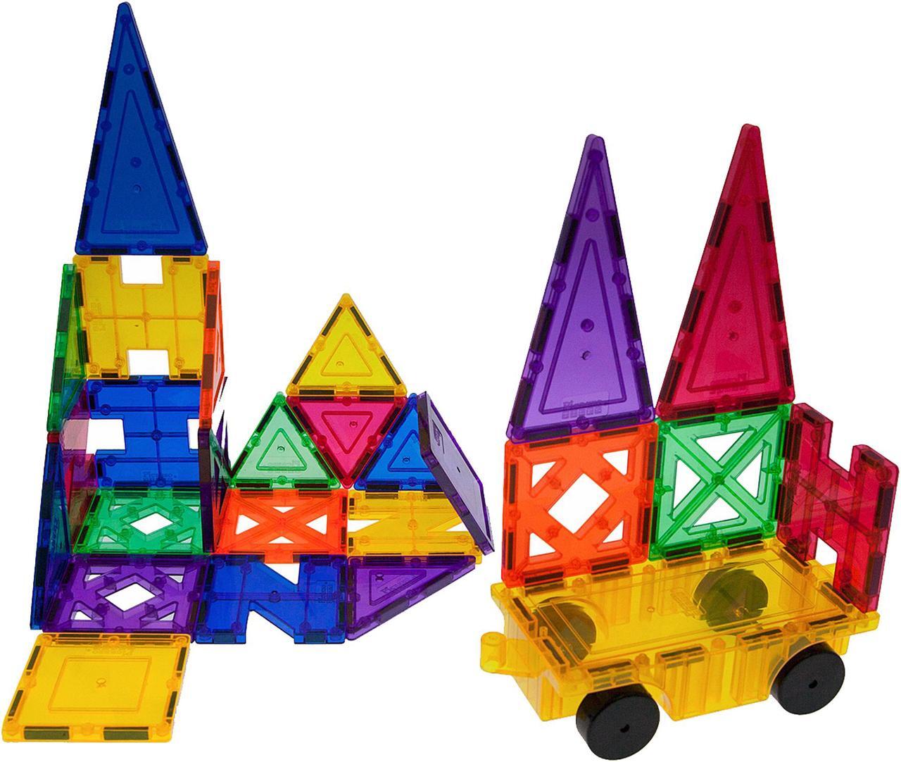 Alt view image 2 of 7 - PicassoTiles 26-Piece Building Blocks 26pcs Inspirational Kit 3D Building Construction Toys Clear Magnetic Stacking Set STEM Playboards Magnet Felt Tiles Novelty Games, Creativity Beyond Imagination