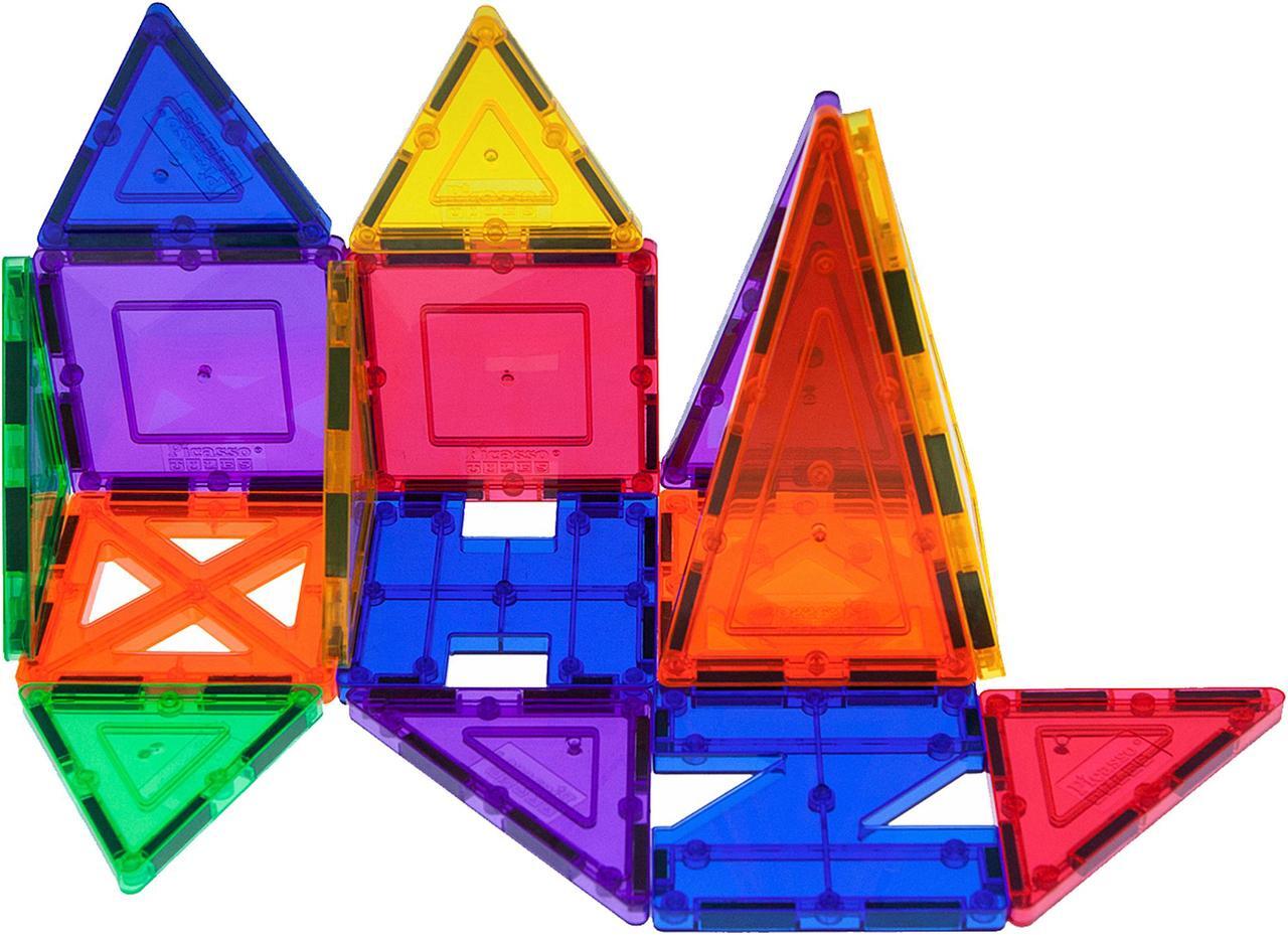 Alt view image 5 of 7 - PicassoTiles 26-Piece Building Blocks 26pcs Inspirational Kit 3D Building Construction Toys Clear Magnetic Stacking Set STEM Playboards Magnet Felt Tiles Novelty Games, Creativity Beyond Imagination