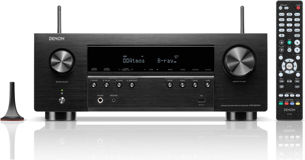 Alt view image 2 of 4 - Denon - AVR-S970H 90W 7 Ch Bluetooth Capable HDR Compatible with HEOS and Dolby Atmos 8K Ultra HD AV Home Theater Receiver - Black