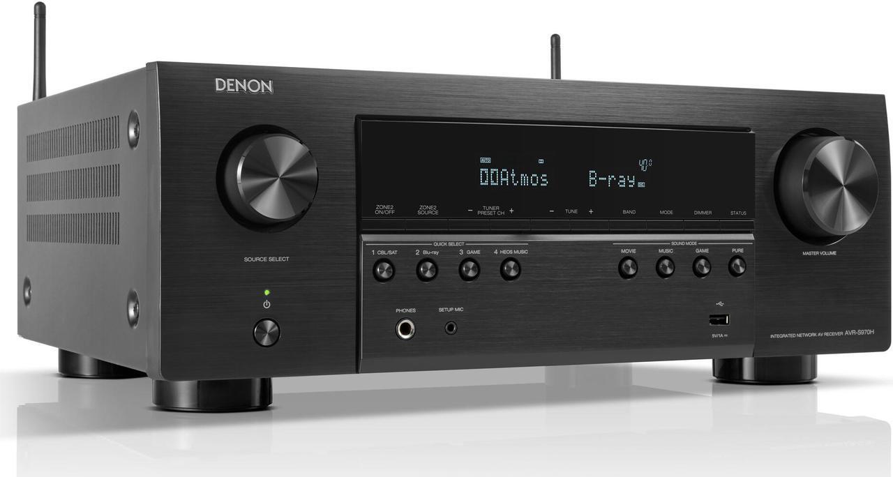 Alt view image 3 of 4 - Denon - AVR-S970H 90W 7 Ch Bluetooth Capable HDR Compatible with HEOS and Dolby Atmos 8K Ultra HD AV Home Theater Receiver - Black