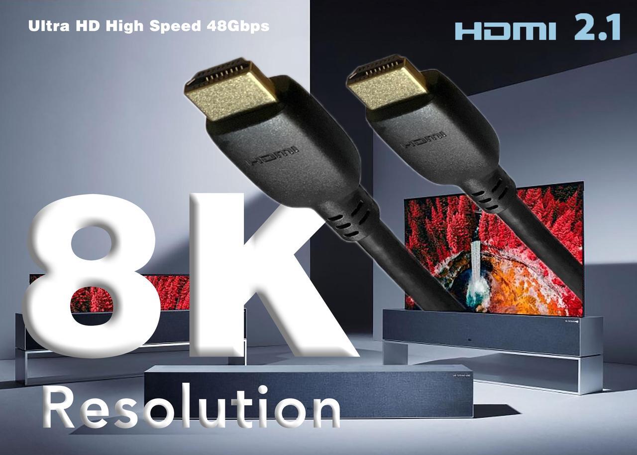 Alt view image 2 of 4 - Nippon Labs 8K HDMI2.1 Cable (Anti-Static Bags), 6ft. Supports 8K@60Hz & 4K@120Hz, Up to 48Gbps High Speed HDMI 2.1 AM to AM Cable, Ultra Certificated, 30HM8K-10HM-V218K-06