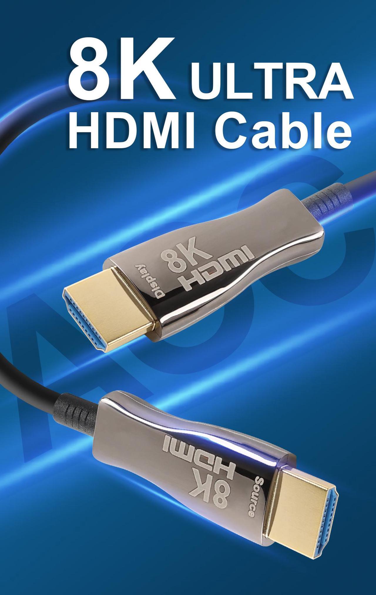 Alt view image 4 of 5 - Nippon Labs 35FT Hybrid Active Optical Fiber HDMI Cable; 8K@60Hz 4K@120Hz Dynamic HDR 10, eARC, HDCP2.2, 4:4:4 48Gbps CL3 Rated, 8K High Speed HDMI 2.1 Active Optical Cable (AOC) cable - 20AOH8KCL3-35FT