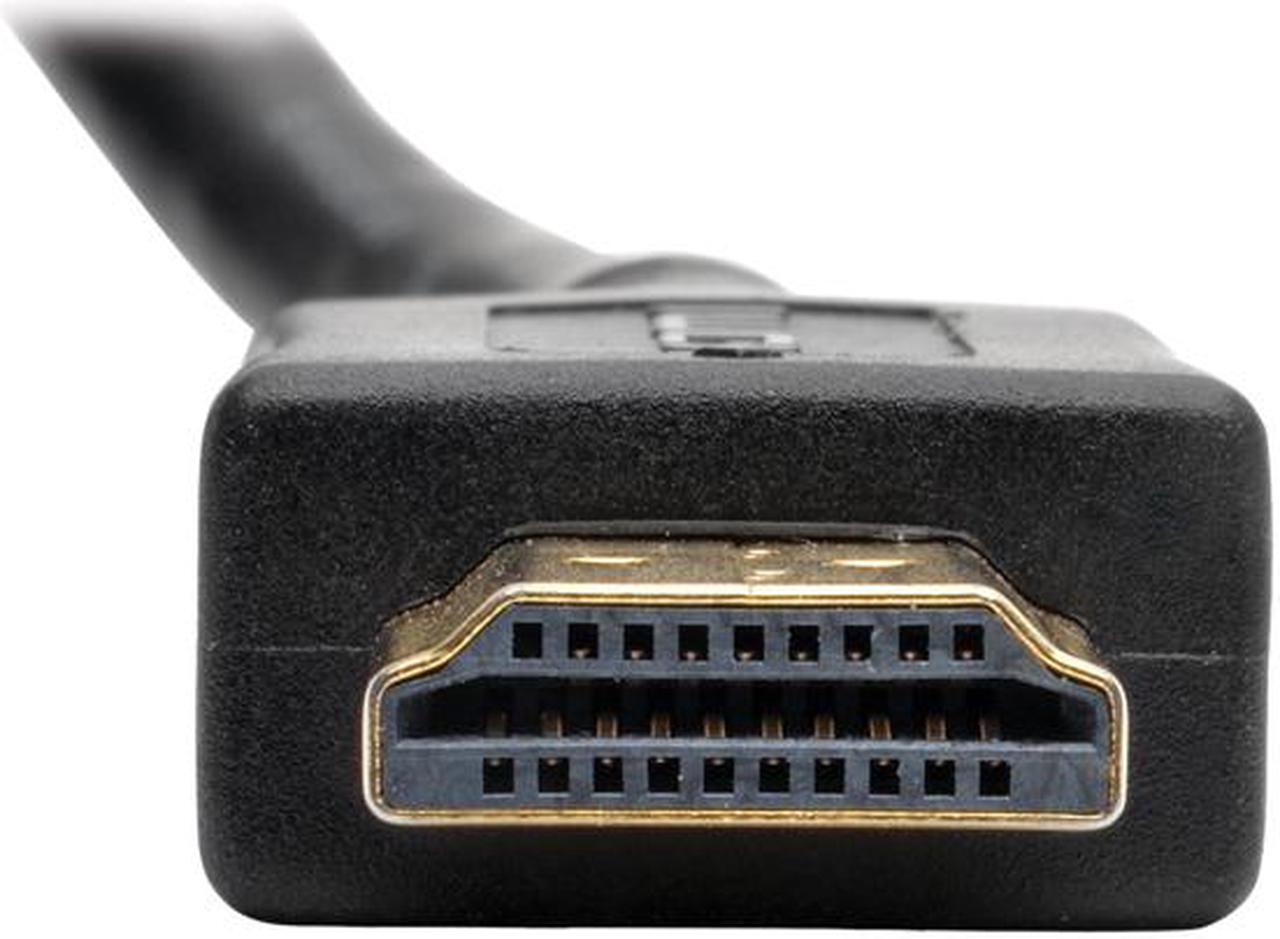 Alt view image 4 of 5 - Tripp Lite High-Speed HDMI with Ethernet All-in-One Keystone/Panel Mount Extension Cable (M/F), Angled Connector, 1 ft. (P162-001-KPA-BK)