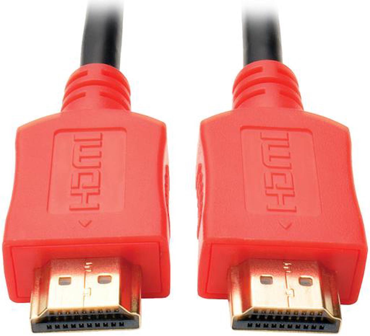 Tripp Lite High-Speed HDMI Cable with Digital Video and Audio, Ultra HD 4K x 2K (M/M), Red, 10 ft. (P568-010-RD)