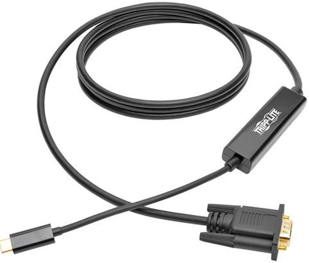 Alt view image 2 of 4 - Tripp Lite USB C to VGA Adapter Converter Cable 1080p Type C to VGA 6ft (U444-006-V)