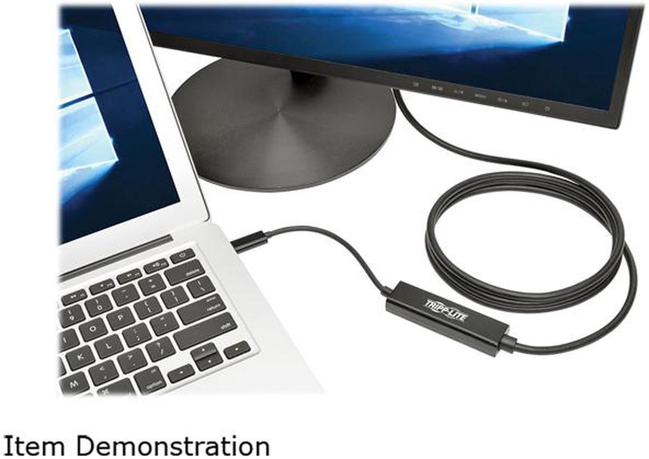 Alt view image 3 of 4 - Tripp Lite USB C to VGA Adapter Converter Cable 1080p Type C to VGA 6ft (U444-006-V)