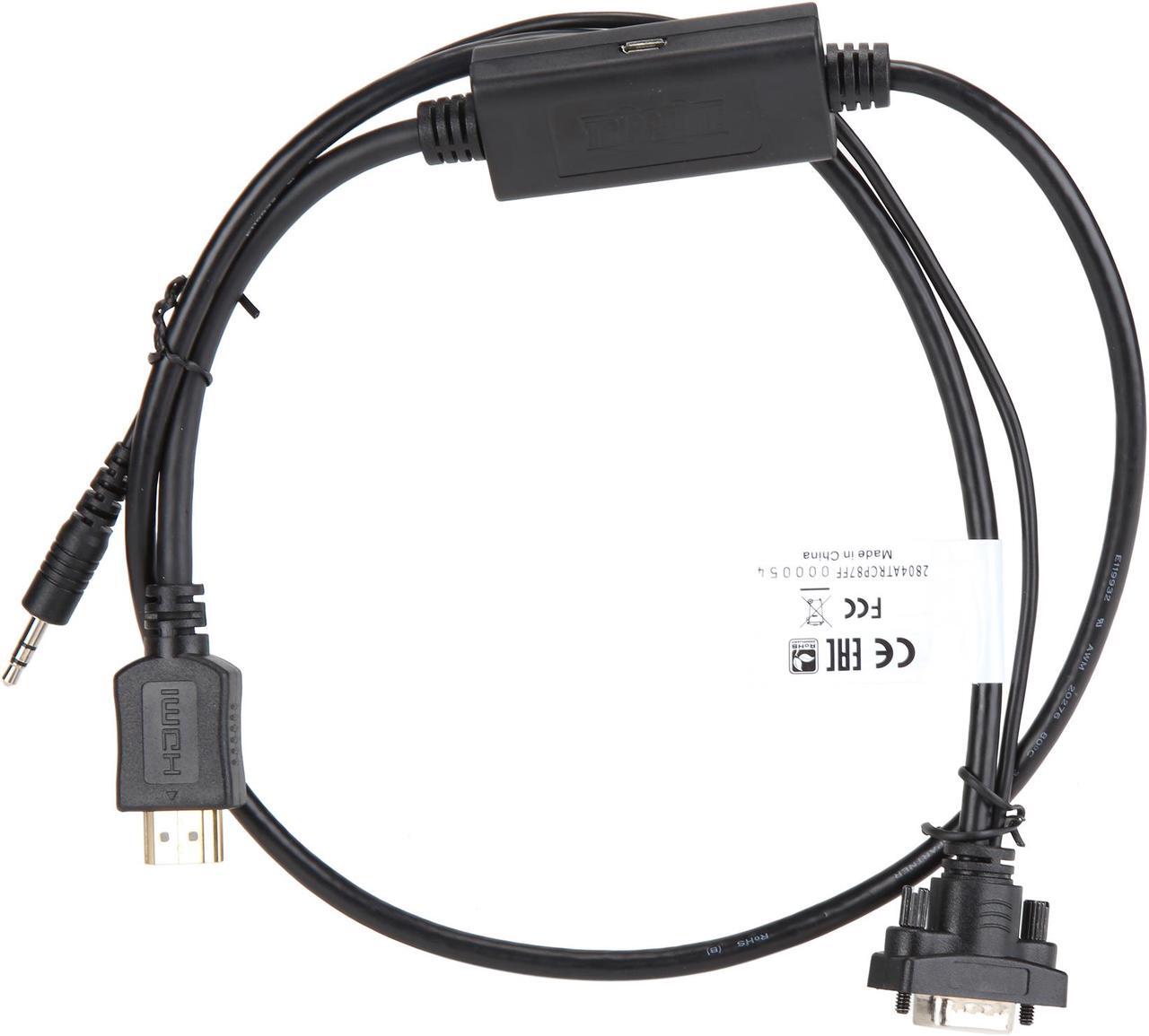 Alt view image 2 of 4 - Tripp Lite HDMI to VGA Adapter Converter Cable Active + 3.5mm M/M 1080p 3 ft. (P566-003-VGA-A)