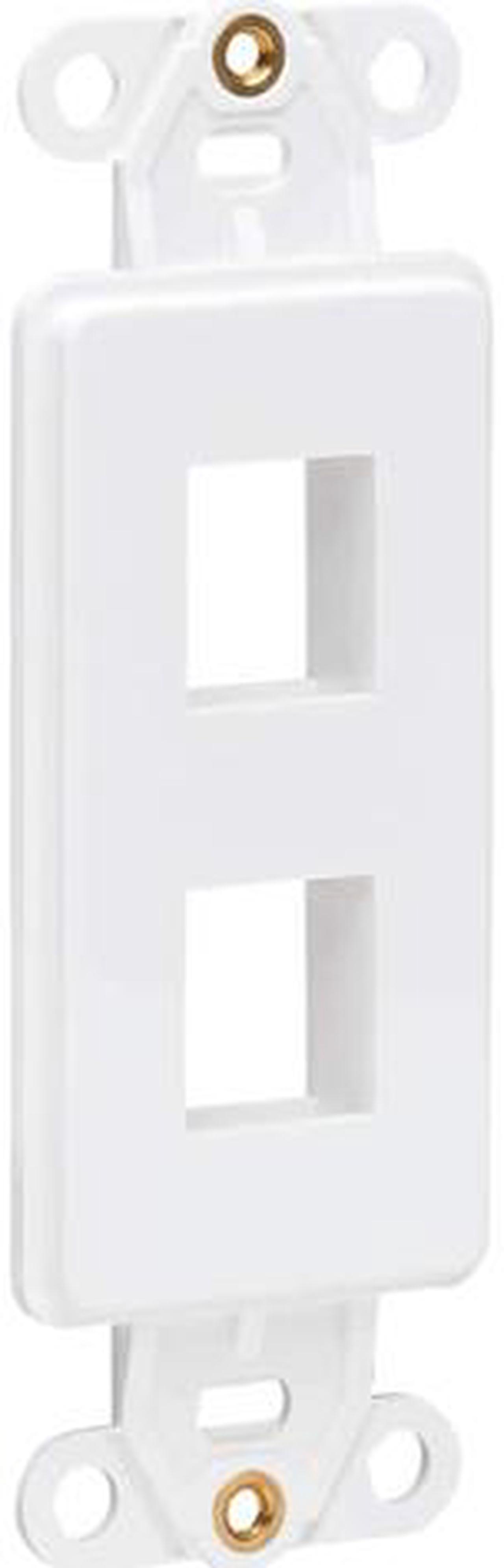 Main image of Tripp Lite N042D-002V-WH Center Plate Insert, Decora Style - Vertical, 2 Ports