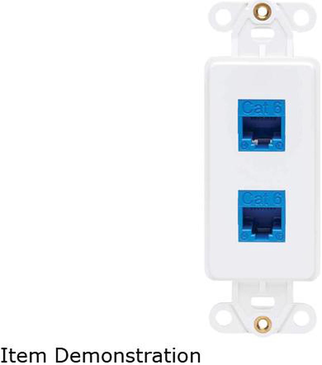 Alt view image 2 of 4 - Tripp Lite N042D-002V-WH Center Plate Insert, Decora Style - Vertical, 2 Ports