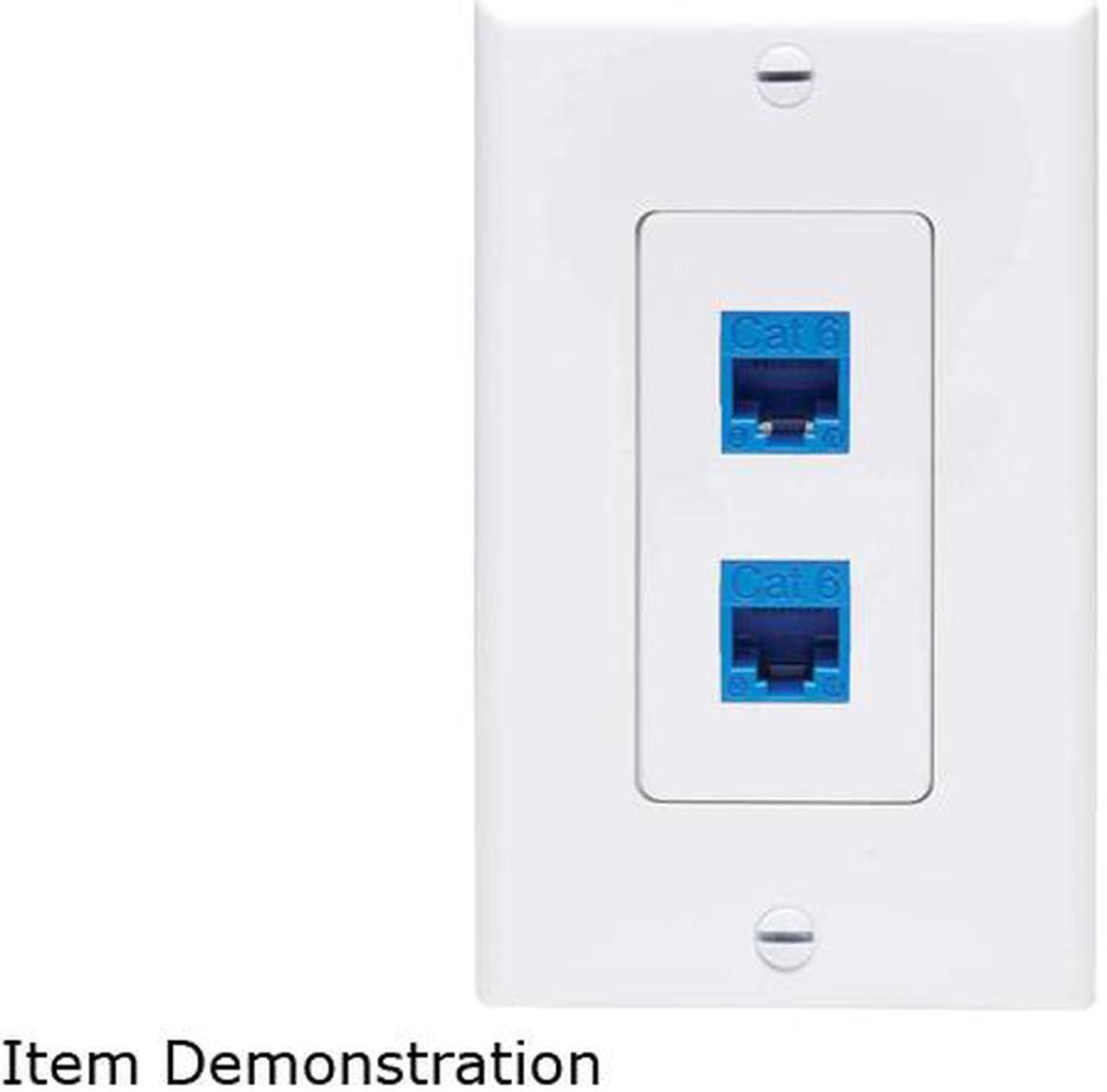 Alt view image 3 of 4 - Tripp Lite N042D-002V-WH Center Plate Insert, Decora Style - Vertical, 2 Ports