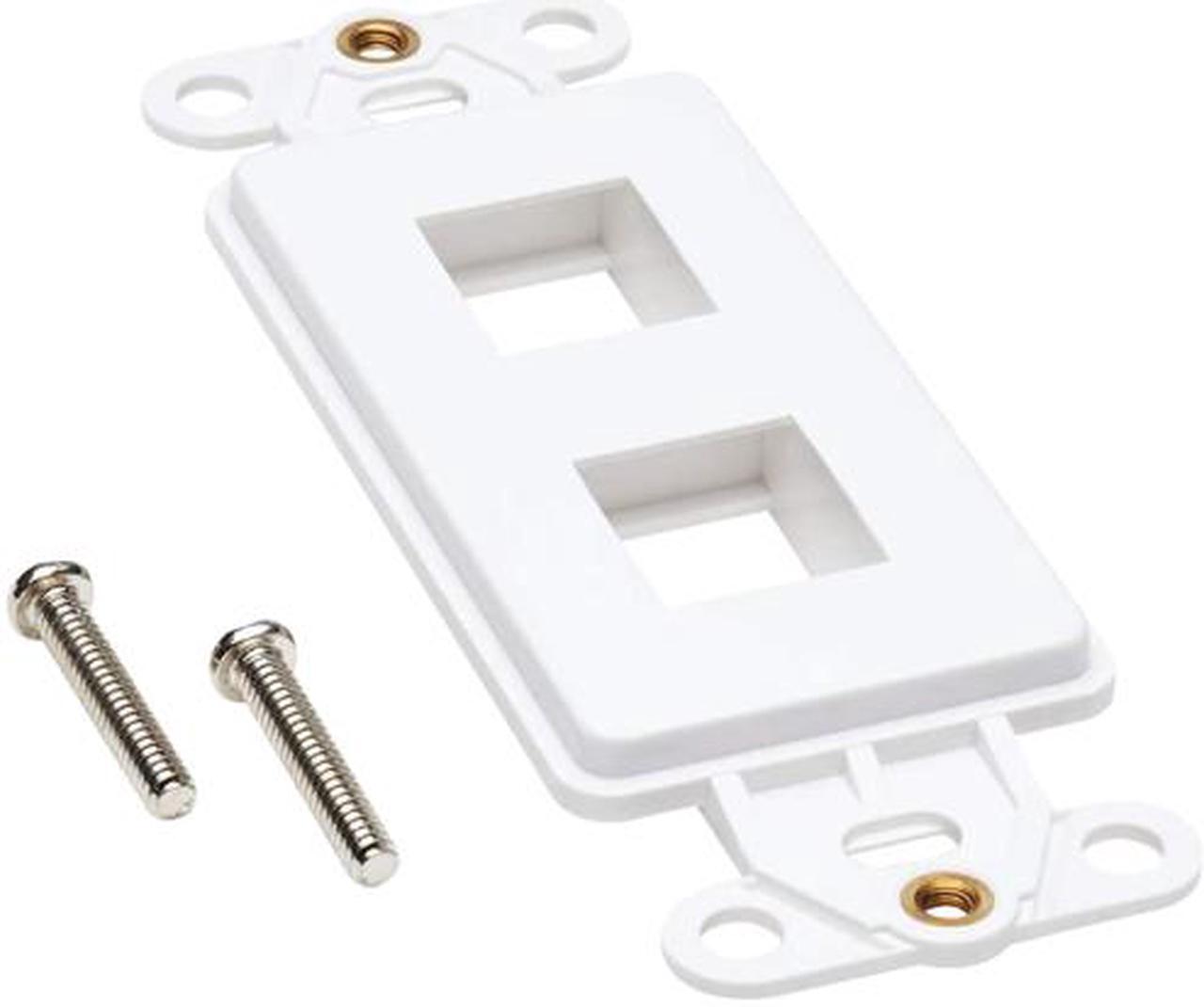 Alt view image 4 of 4 - Tripp Lite N042D-002V-WH Center Plate Insert, Decora Style - Vertical, 2 Ports