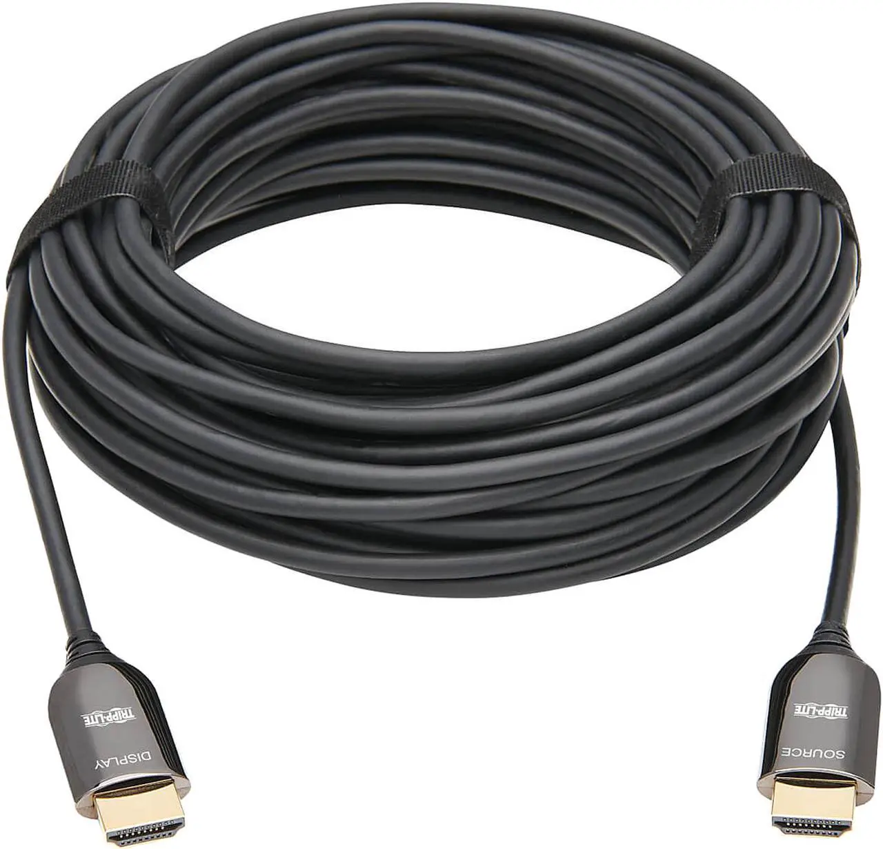 Alt view image 2 of 4 - Tripp Lite P568F-10M-8K6 32.81 ft. (10m) Black 8K HDMI Plenum-Rated Fiber Active Optical Cable (AOC) - 8K UHD @ 60 Hz, HDR Male to Male