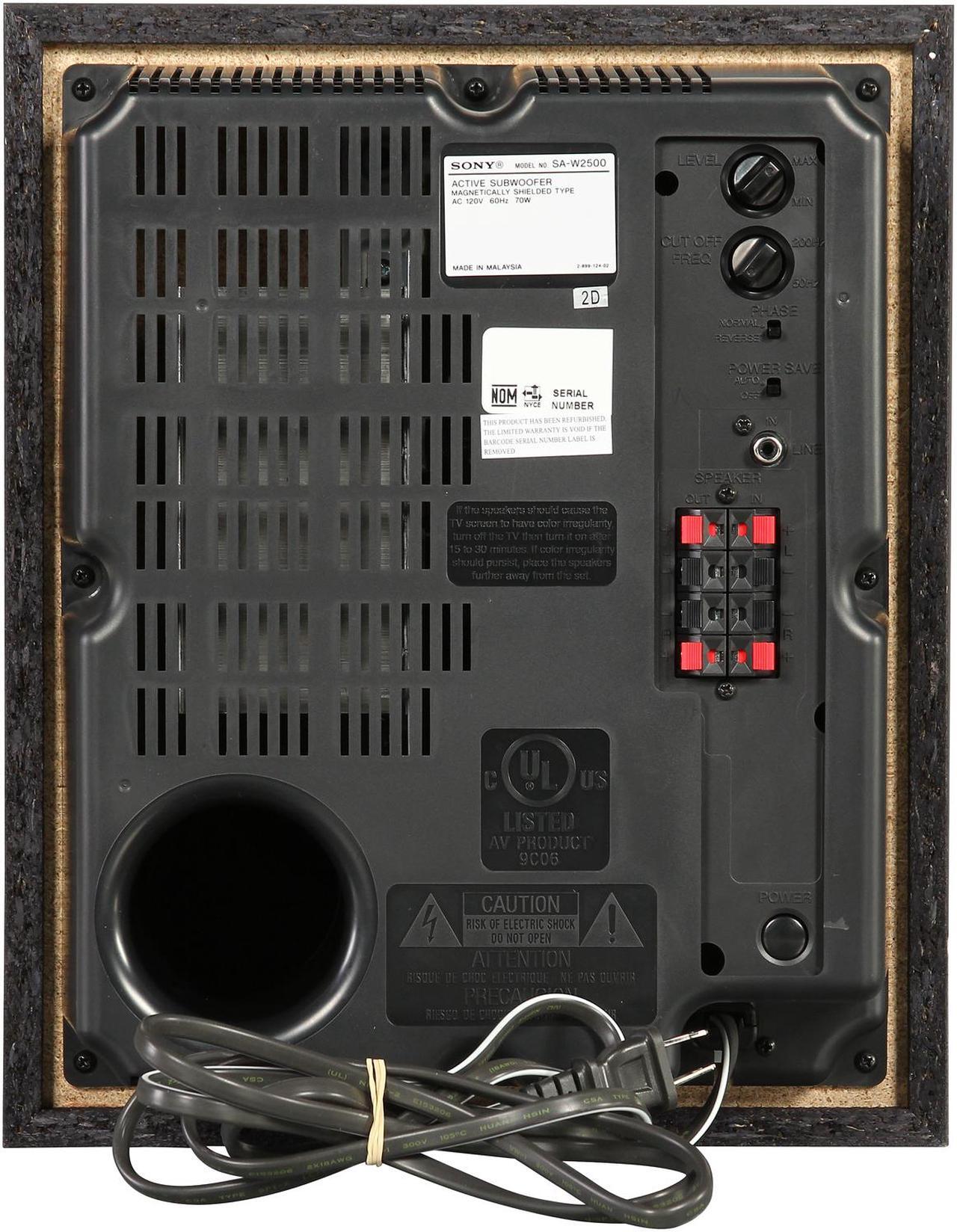 Alt view image 4 of 5 - Sony Performance Line 100 Watt Powered Subwoofer - SA-W2500