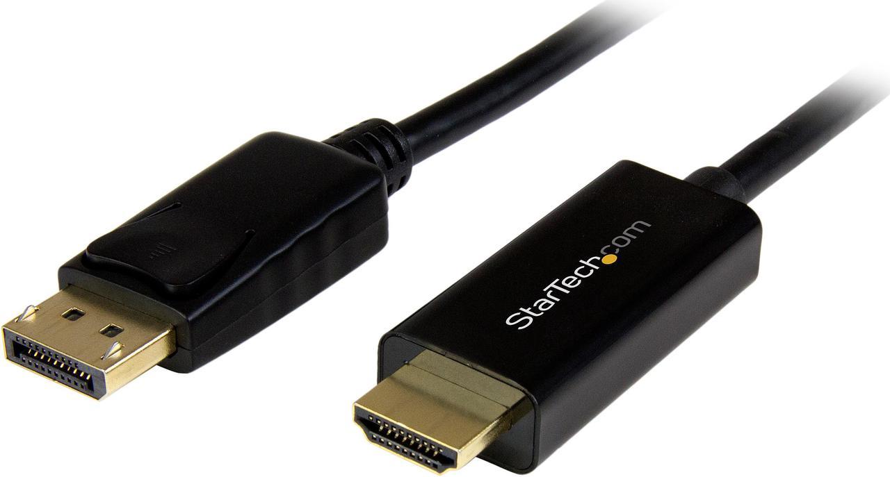 StarTech.com DP2HDMM2MB DisplayPort to HDMI converter cable - 6.5 ft (2m) - DP to HDMI adapter with built-in cable - (M / M) Ultra HD 4K