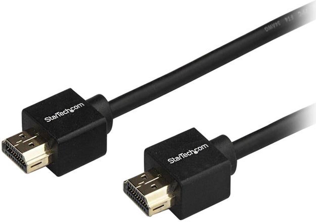 StarTech HDMM2MLP HDMI Cable - 2m / 6 ft - Gripping Connectors - Premium 4K HDMI Cable - High Speed HDMI 2.0 Cable - HDMI Cord for TV - 1 pack