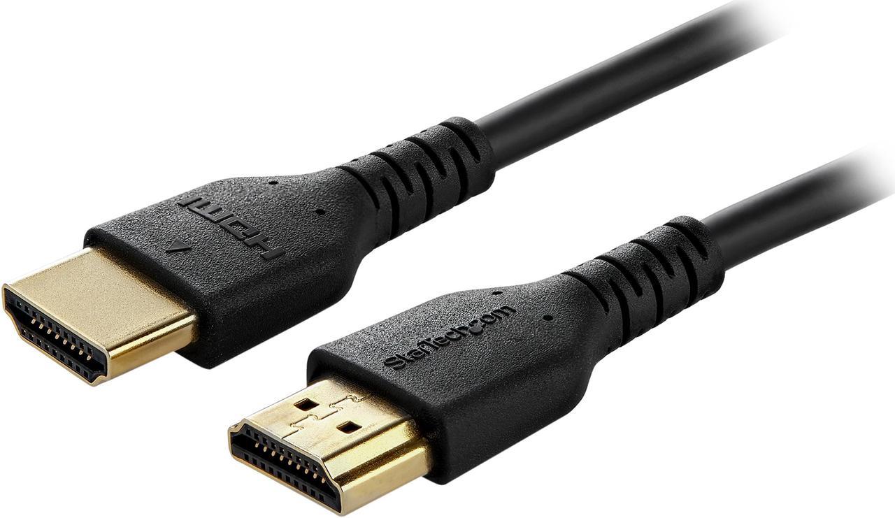 StarTech.com RHDMM2MP 6 ft. (2m) High Speed HDMI Cable With Ethernet - Heavy Duty - Premium Certified 4K HDMI 2.0 Cord (RDHMM2MP)