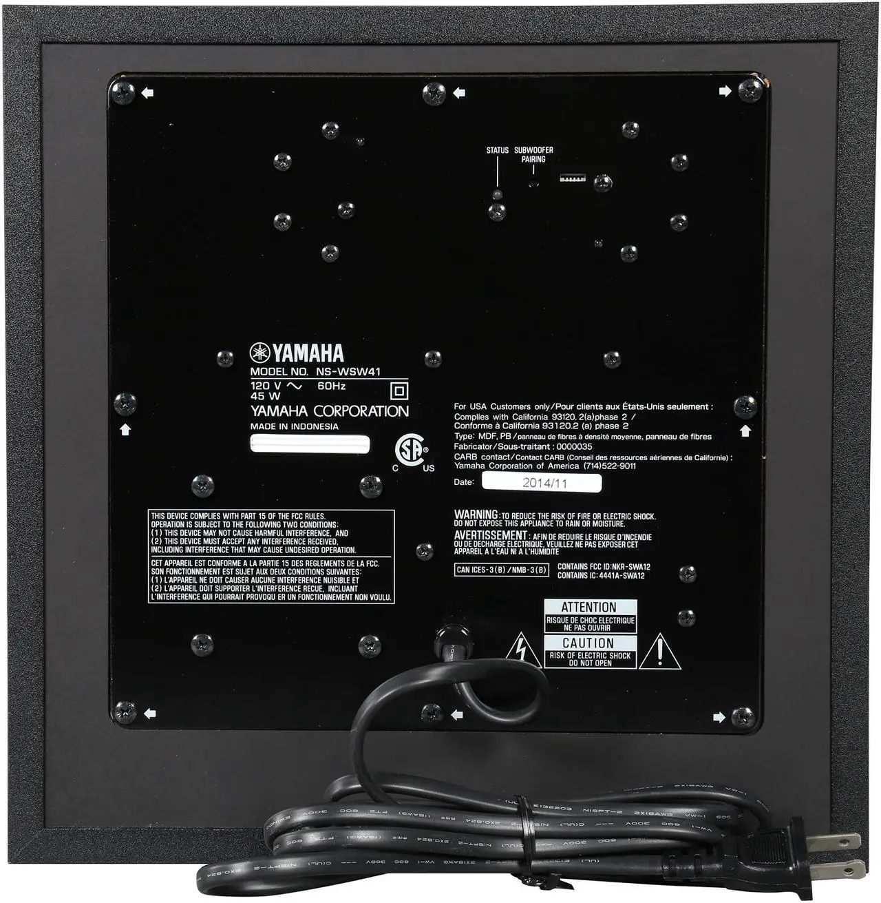 Alt view image 9 of 10 - Yamaha YAS-203BL Soundbar with Wireless Subwoofer and Bluetooth