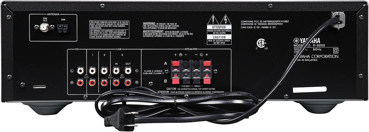 Alt view image 5 of 7 - Yamaha R-S202 - 200W 2-Ch. Stereo Receiver - Black