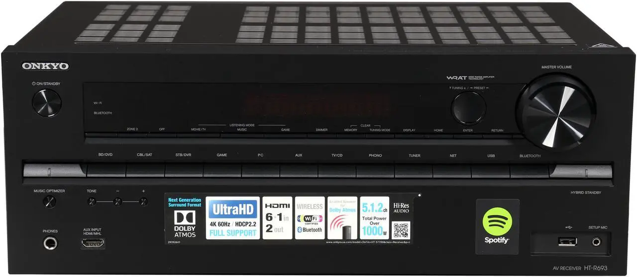 Alt view image 3 of 20 - ONKYO HT-S7700 Network A/V Receiver/Speaker Package