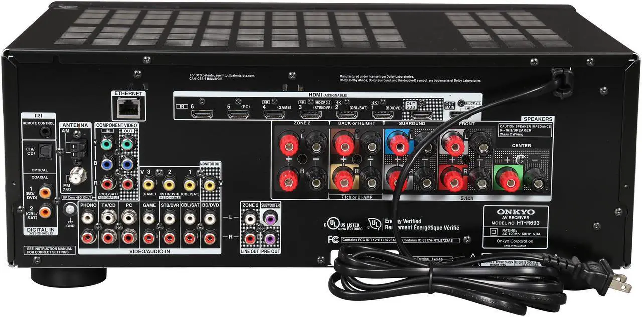 Alt view image 5 of 20 - ONKYO HT-S7700 Network A/V Receiver/Speaker Package