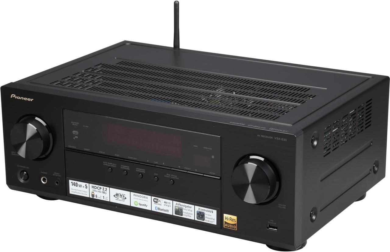 Main image of Pioneer VSX-830-K 5.2 Channel AV Receiver with Built-in Bluetooth and Wi-Fi