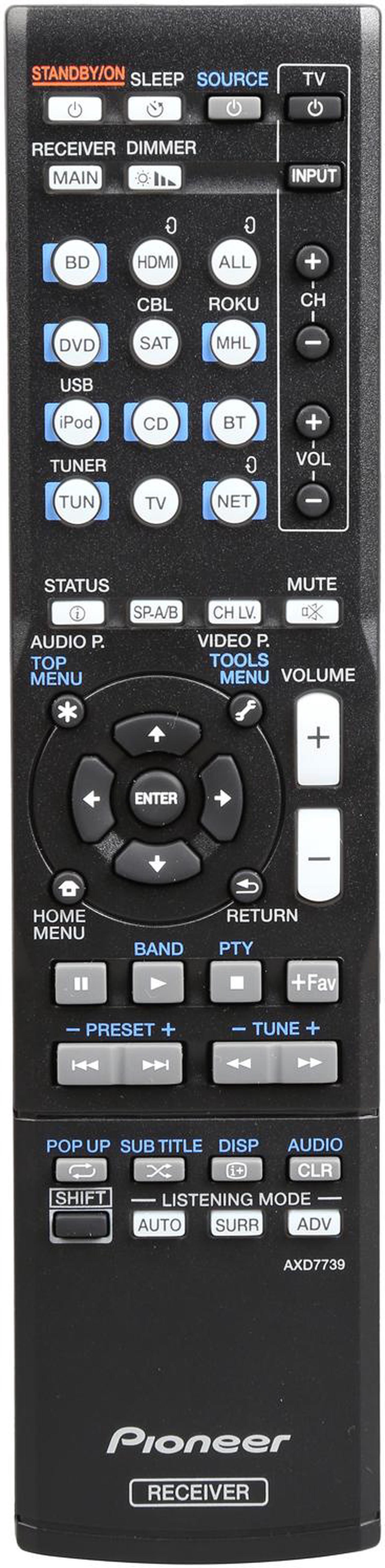 Alt view image 6 of 6 - Pioneer VSX-830-K 5.2 Channel AV Receiver with Built-in Bluetooth and Wi-Fi