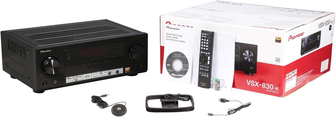 Alt view image 7 of 6 - Pioneer VSX-830-K 5.2 Channel AV Receiver with Built-in Bluetooth and Wi-Fi