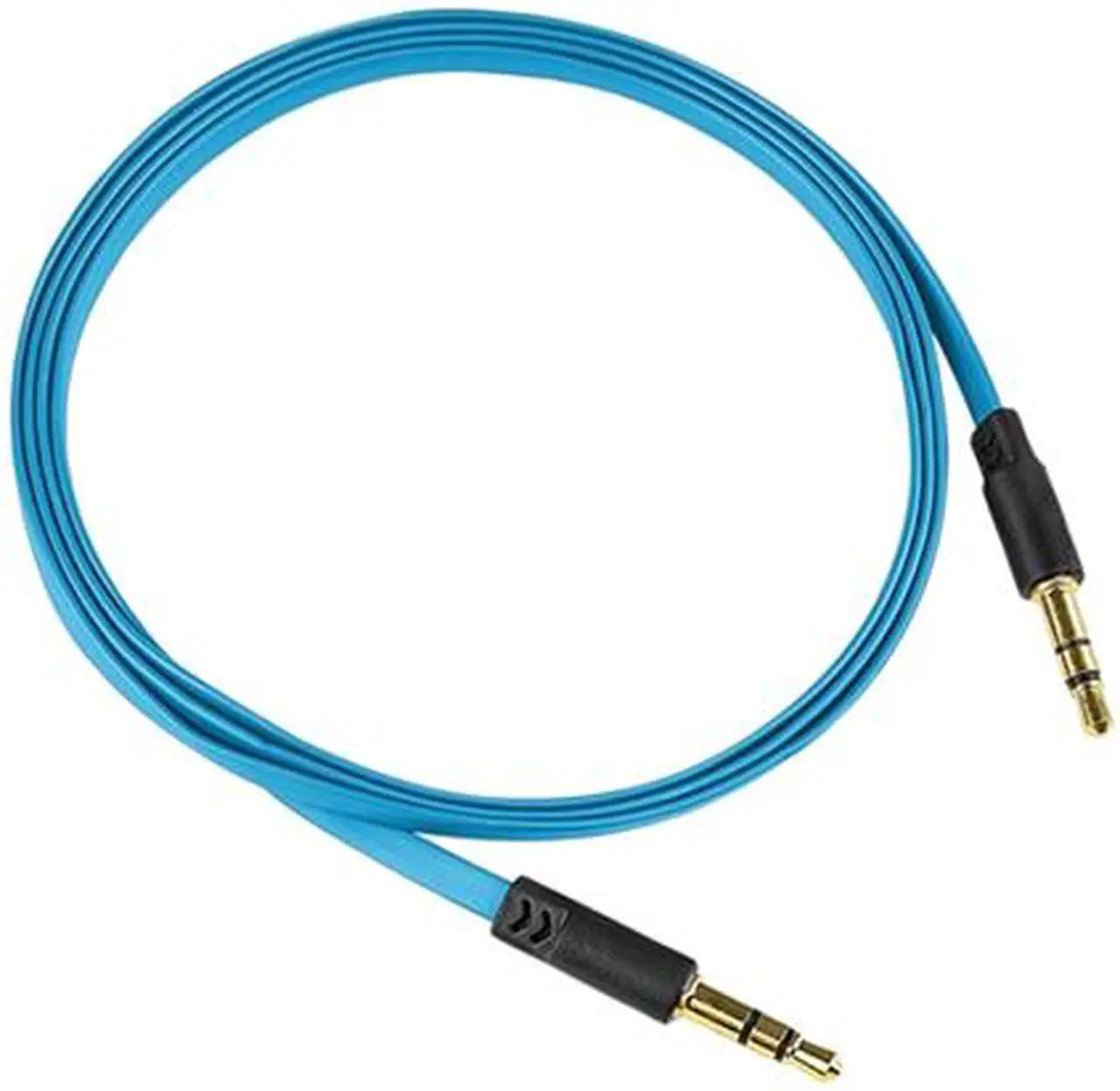 Alt view image 3 of 3 - Insten 1543674 3.3 ft. 2 x 3.5mm Stereo Extension Cable Light Blue Male to Male