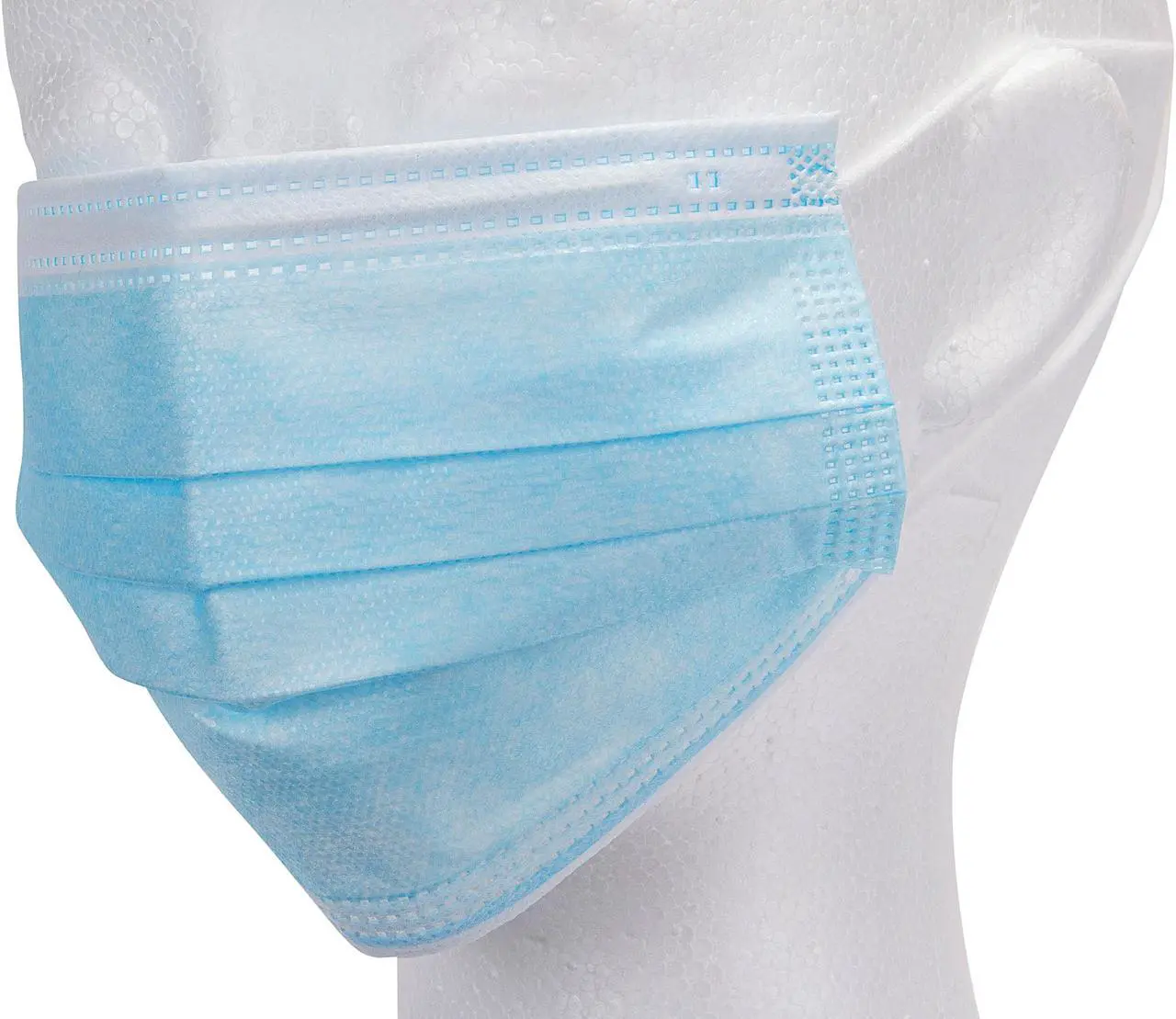 Alt view image 4 of 4 - Rosewill RCFM-20014 Disposable Face Masks | 50 Pack | Made For Daily Use Protective Masks | 3 Layer | Blue