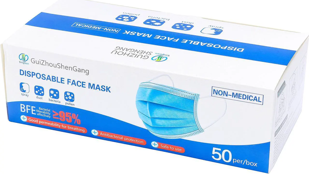 Main image of GS Disposable Face Mask, 50 pcs per Box