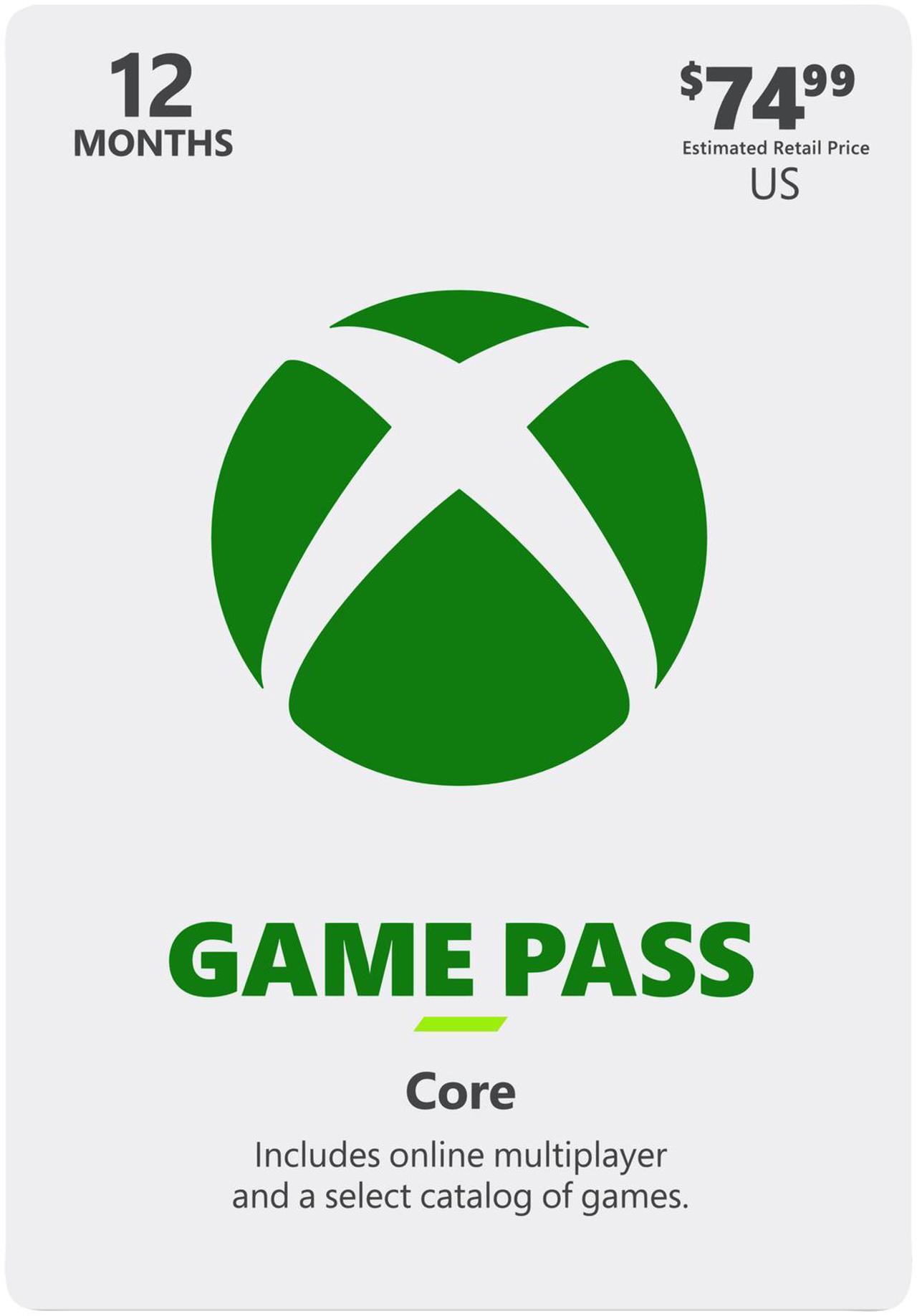 Main image of Xbox 12 Month Game Pass Core - US Registered Account Only (Email Delivery)