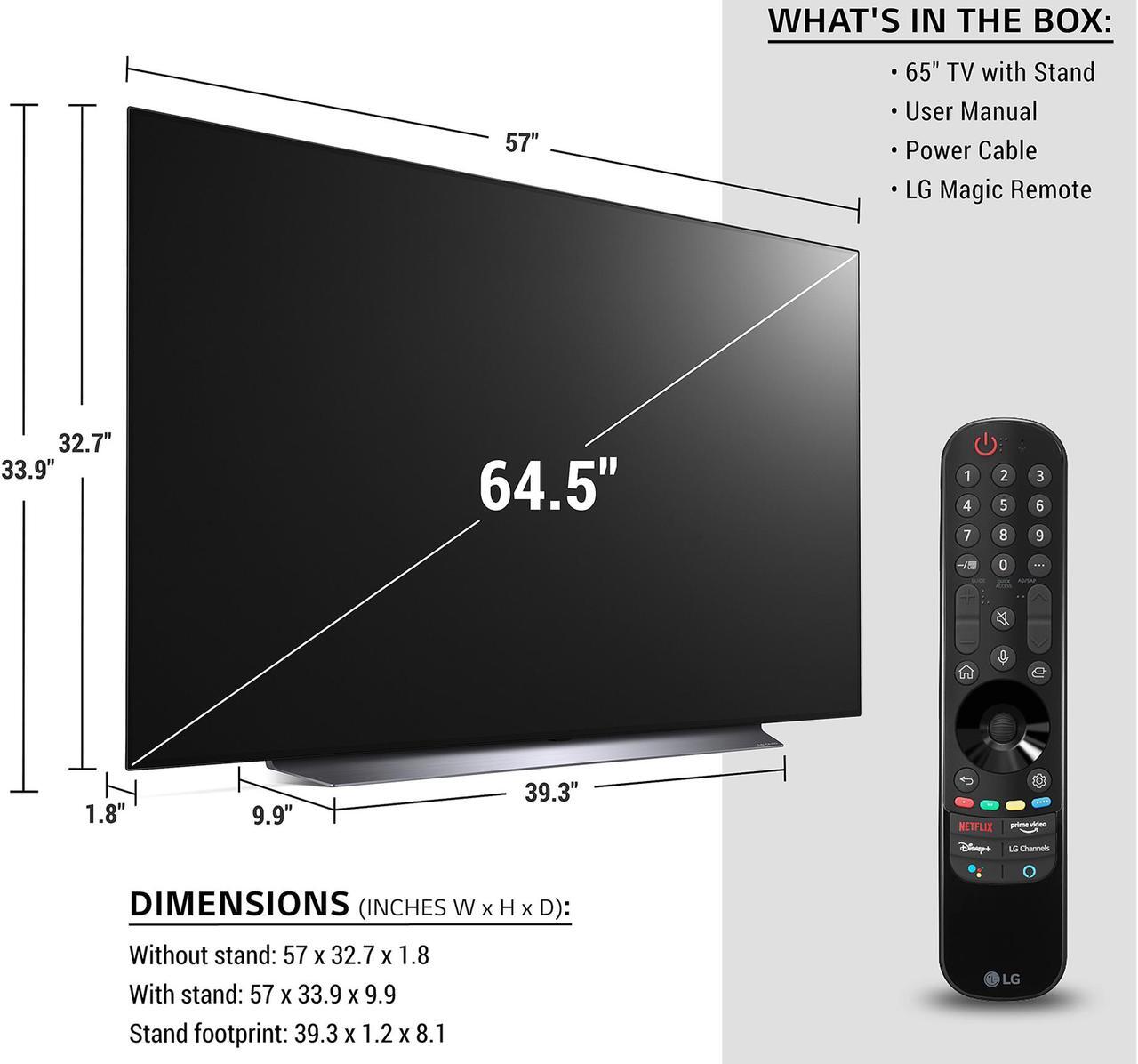 Alt view image 6 of 16 - LG 65" Class C1 Series OLED 4K Smart TV (OLED65C1PUB, 2021)