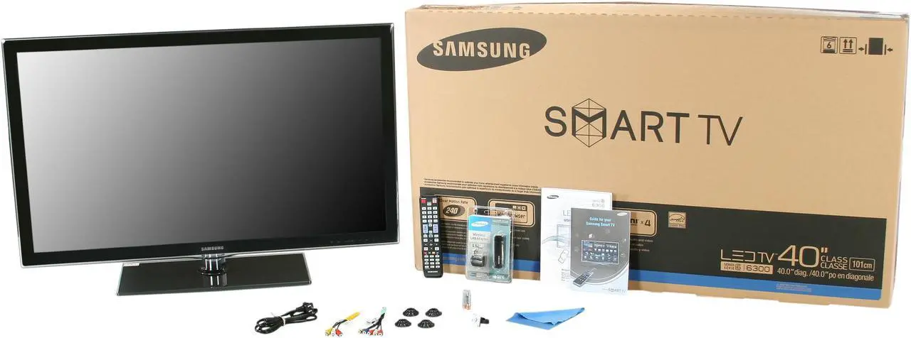 Alt view image 9 of 9 - Samsung 40" 1080p 120Hz LED-LCD HDTV UN40D6300SF + Wi-Fi Adapter Bundle