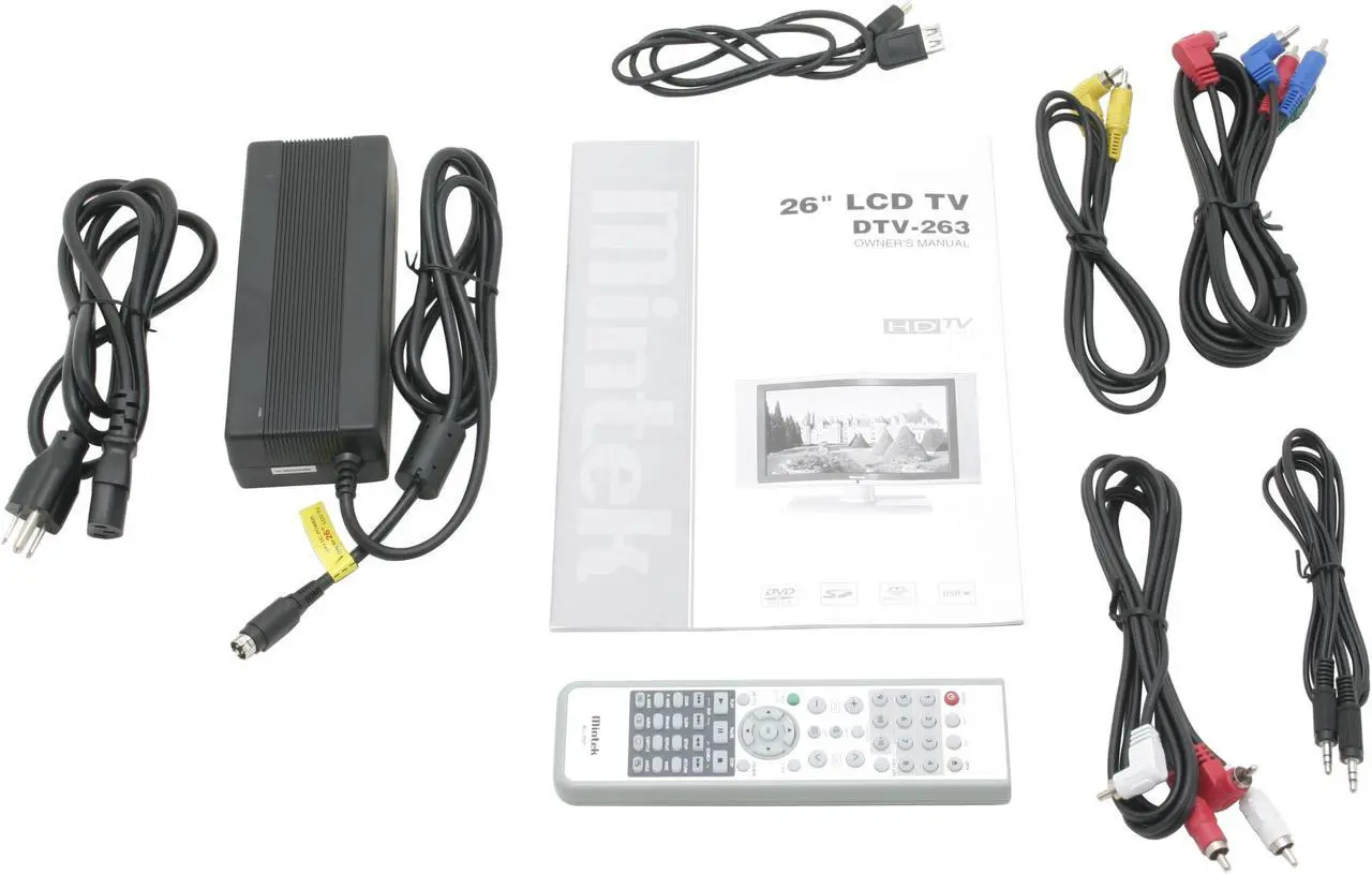 Alt view image 10 of 12 - Mintek DTV-263 26" Silver HD LCD TV w/ Built-in DVD Player, USB, 3in1 Card Reader