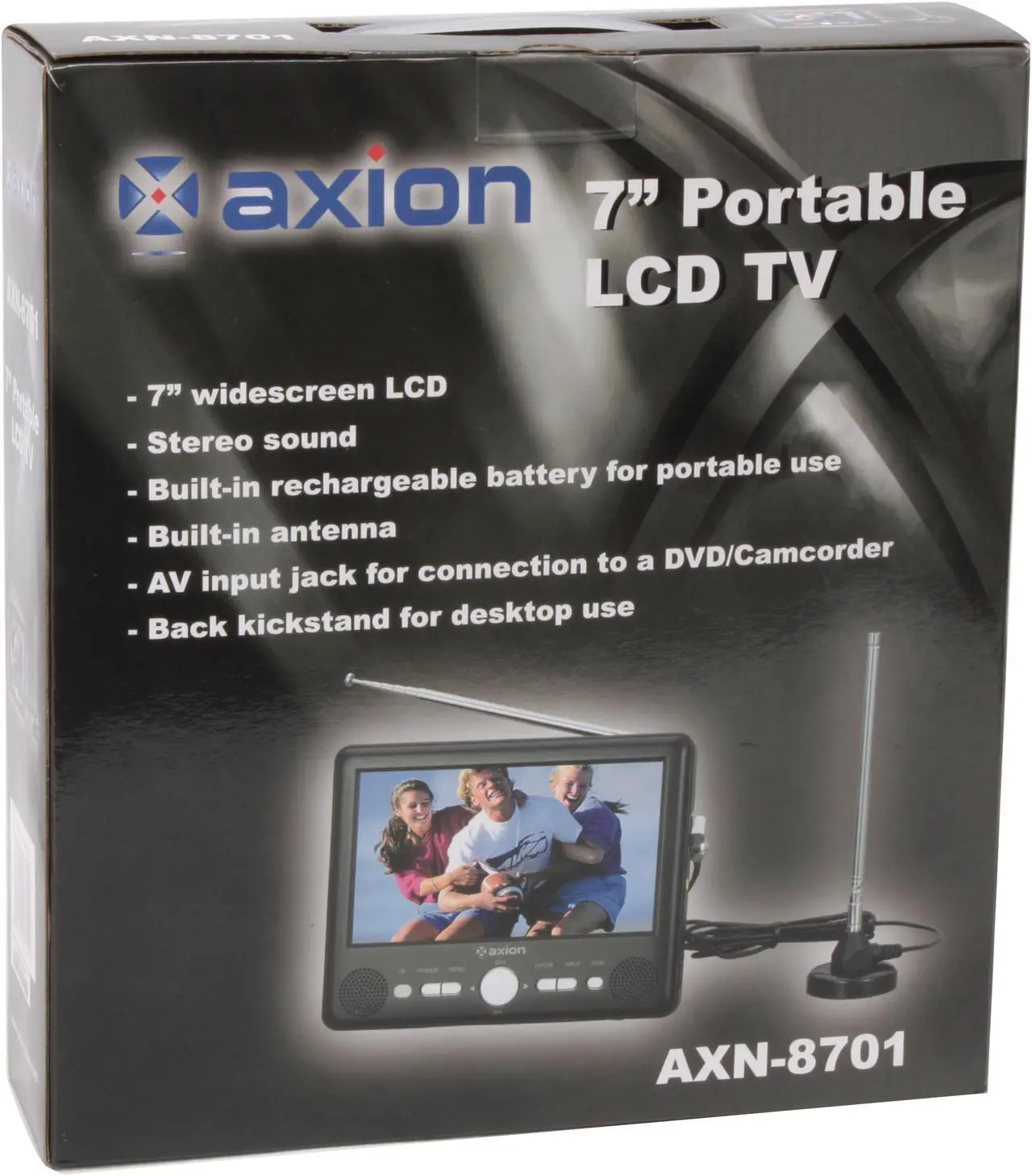 Alt view image 10 of 10 - Axion 7" Widescreen Portable Handheld LCD TV