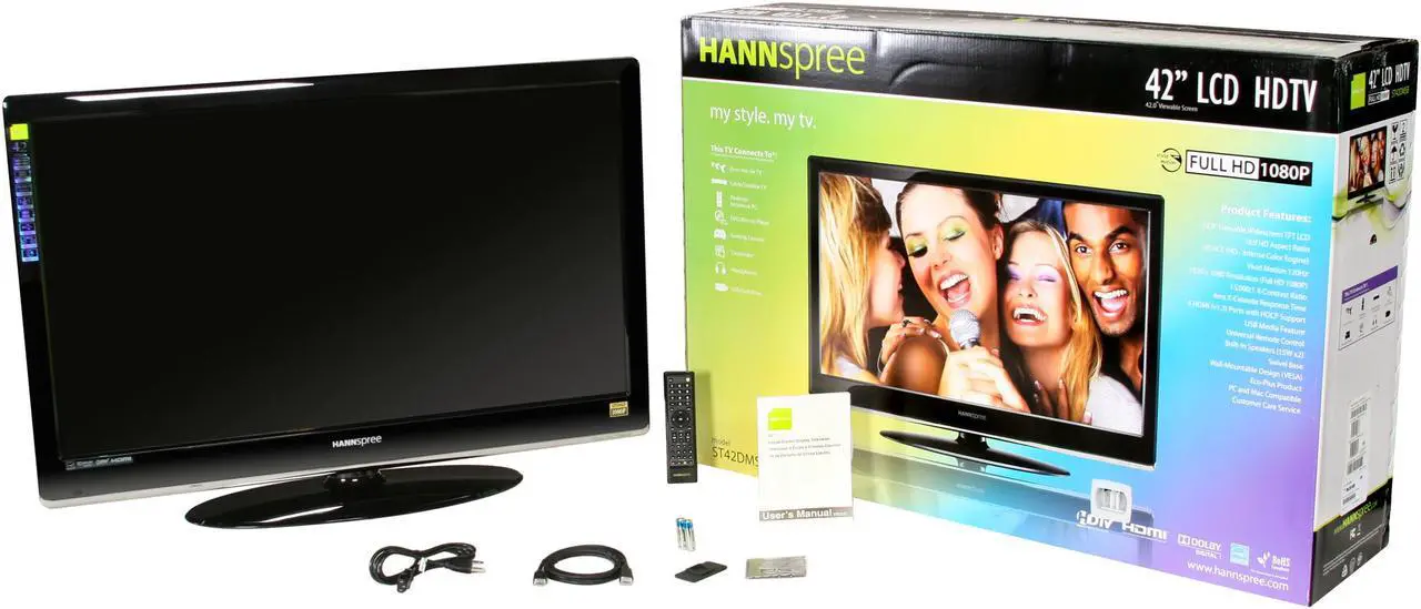 Alt view image 8 of 8 - HANNspree 42" 1080p 120Hz LCD HDTV