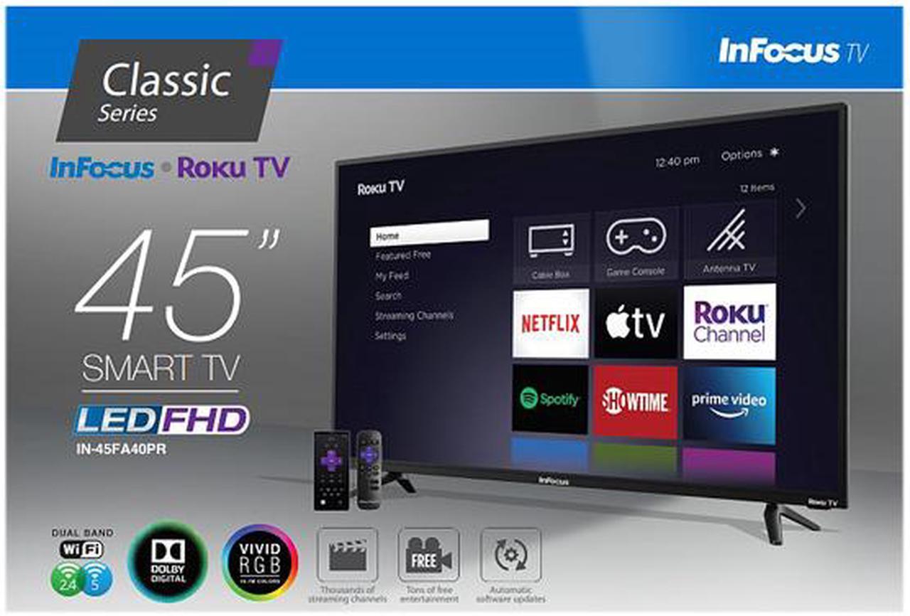 Alt view image 11 of 17 - InFocus Classic Series 45" 1080p Roku Smart LED TV (IN-45FA40PR)