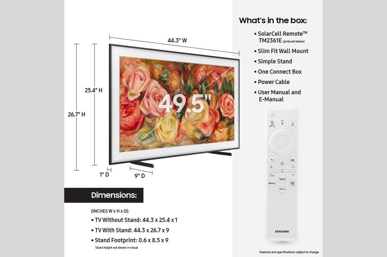 Alt view image 11 of 11 - Samsung LS03D 50" Class The Frame QLED 4K Smart TV (2024) - QN50LS03DAFXZA