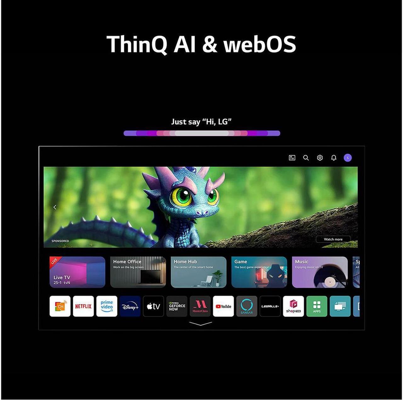 Alt view image 6 of 6 - LG 55 Inch Class 4K UR9000 PUA Series Smart webOS 23 w/ThinQ AI TV 55UR9000PUA (2023)