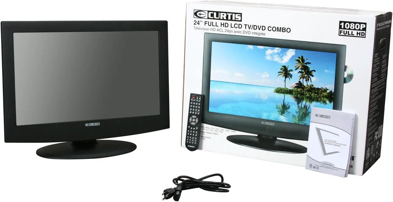 Alt view image 9 of 9 - Curtis LCDVD2454A 24" Combo TV 1080P with DVD player