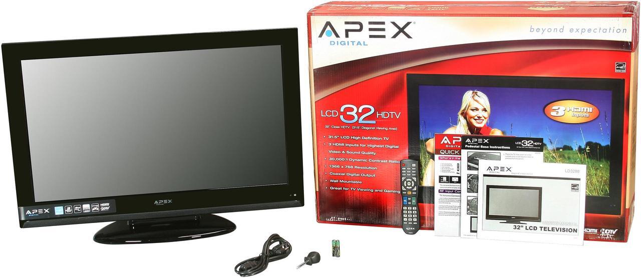 Alt view image 9 of 9 - Apex Digital 32" 720p 60Hz LCD HDTV