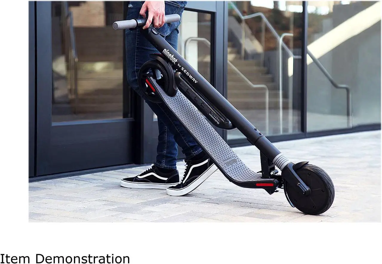 Alt view image 10 of 11 - Ninebot KickScooter by Segway ES3, Folding Electric KickScooter, w/ External Battery, Dark Gray