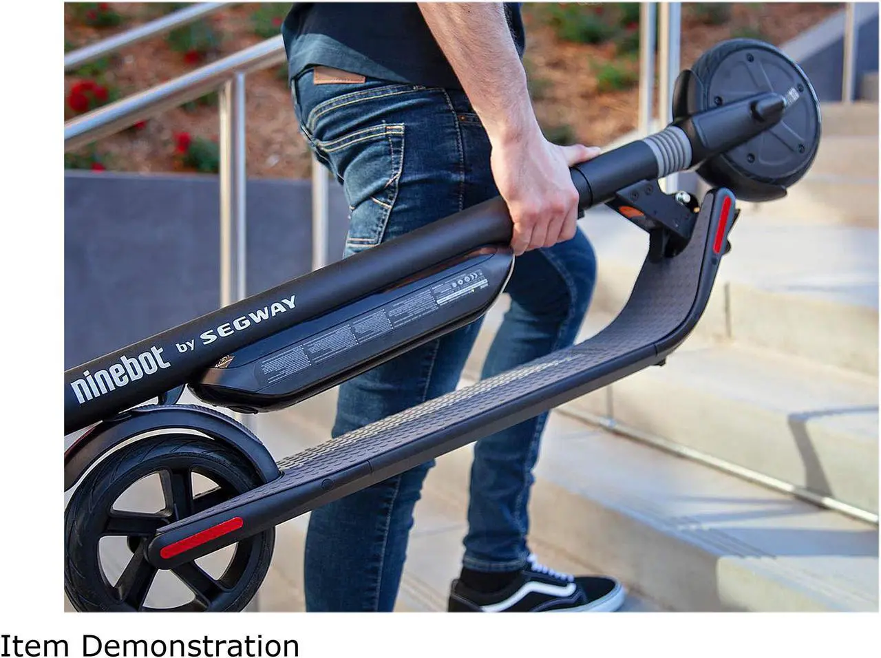 Alt view image 11 of 11 - Ninebot KickScooter by Segway ES3, Folding Electric KickScooter, w/ External Battery, Dark Gray